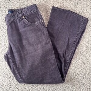 Vintage Blue Asphalt Purple‎ Corduroy Low Rise Flare Jeans 100% Cotton Juniors 3